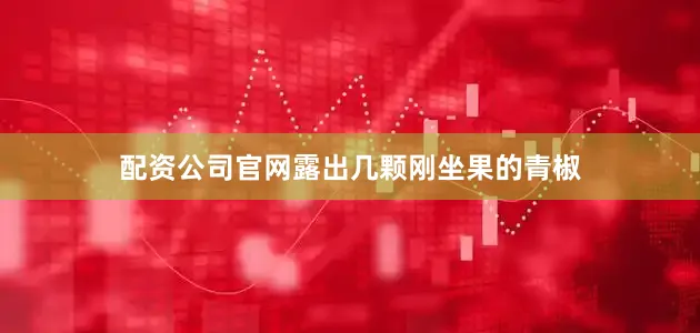 配资公司官网露出几颗刚坐果的青椒