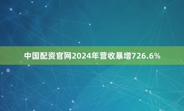 中国配资官网2024年营收暴增726.6%
